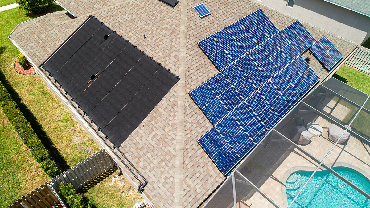 Solar Pool Heating and PV Solar